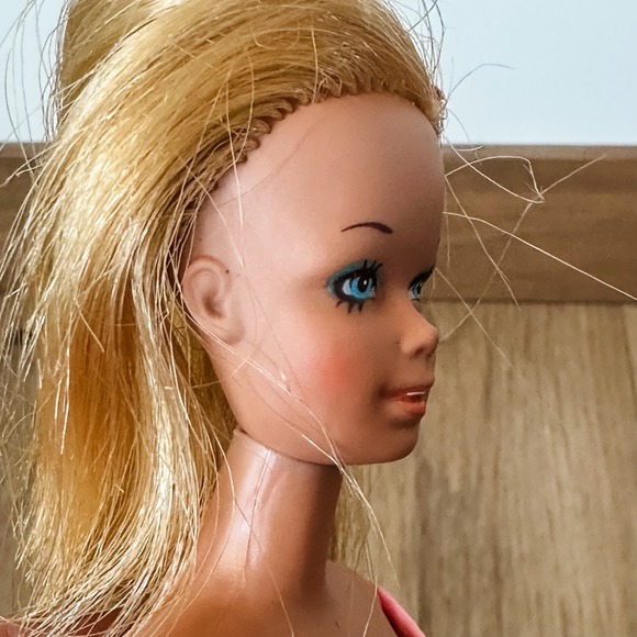 1966 Japan Blonde Malibu‎ Barbie Doll With Flower In Hair Pink Dress - Picture 8 of 13